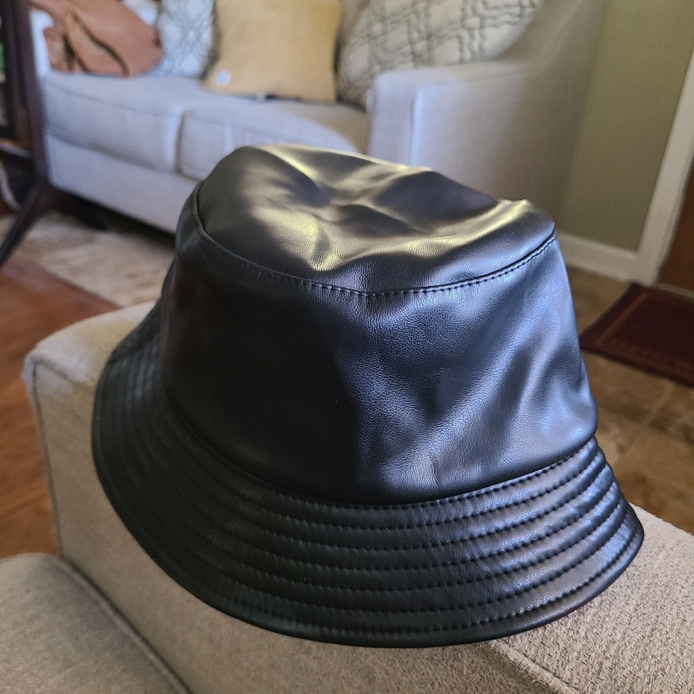 Lucky Brand Leather Bucket Hat